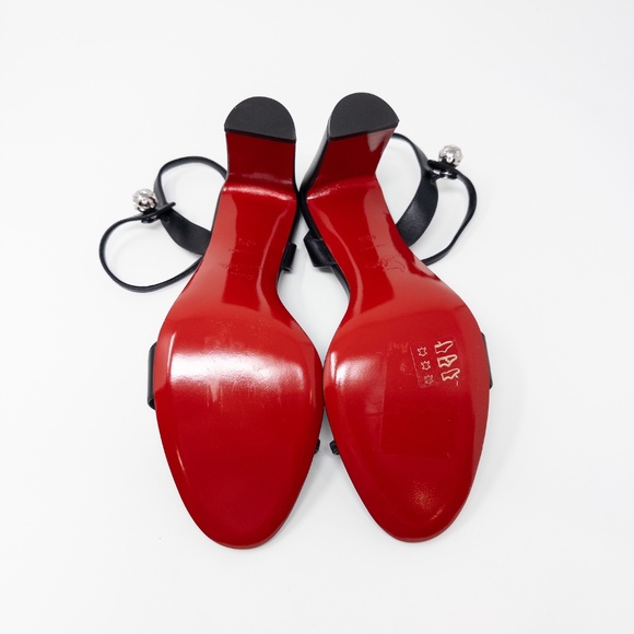 Christian Louboutin Atmospheria Leather Sphere Black Heels 40.5 EU 10.5 US - Picture 7 of 7